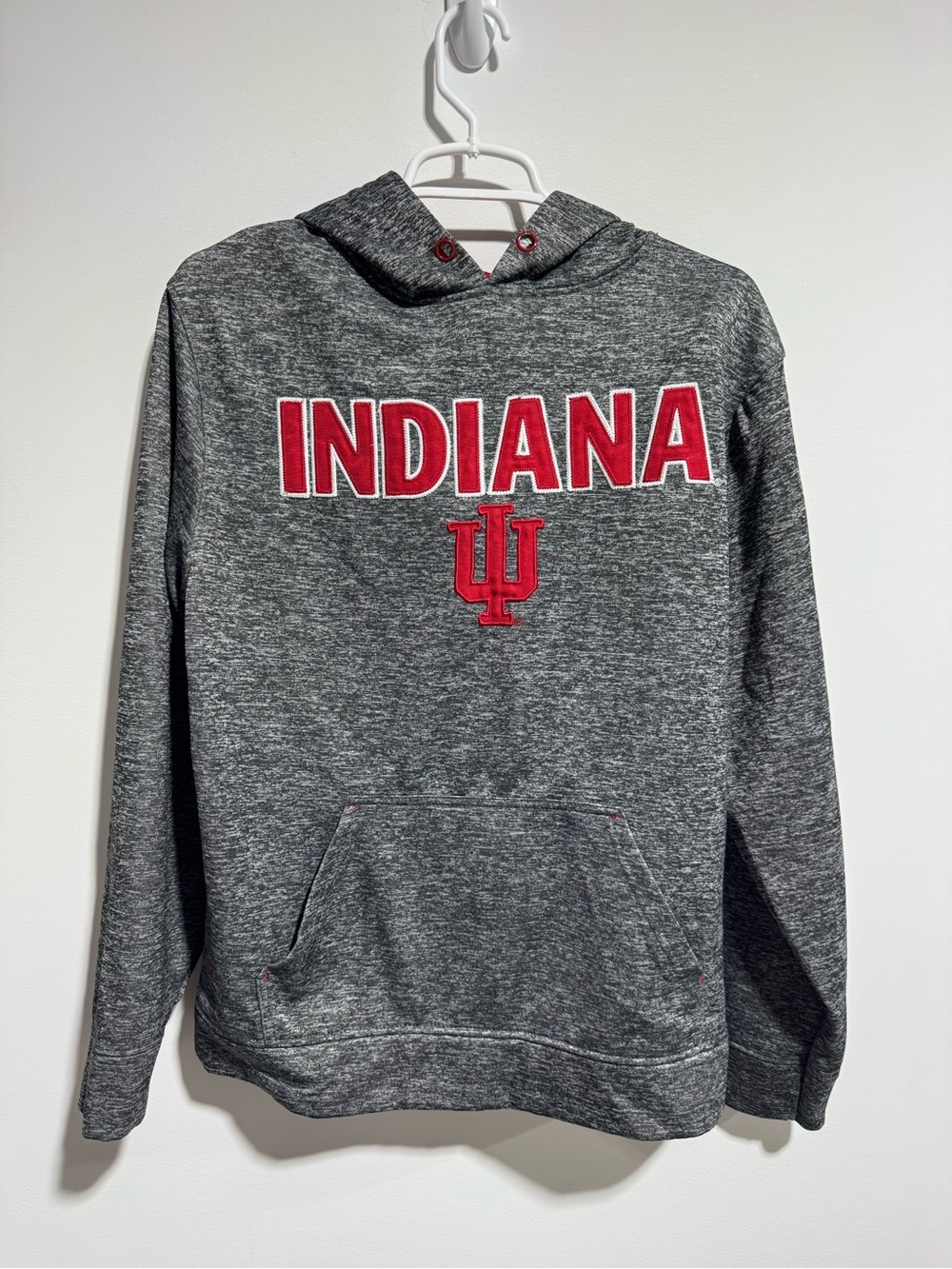 Top of the World Gray Men's Hoodie with Red Indiana Lettering Size S